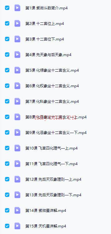 顾绍贤【紫微斗数入门系统课】视频30集