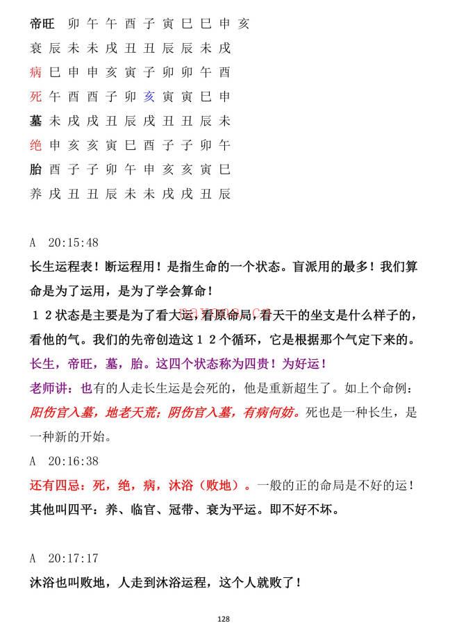 《民间师傅八字课程学习笔记》899页.PDF电子版