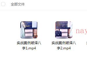 夏光明弟子 德芸《实战案例破译八字出轨，自杀，父母离异的八大秘技》5集