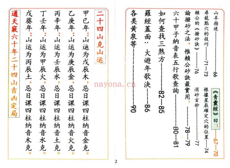 《通天窍六十年二十四山山运定局》高清彩版90页.PDF电子版