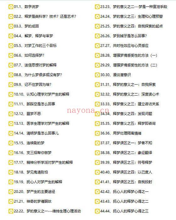 王邈【抚心人释梦基础理论300讲（300节）+抚心人释梦督导班】