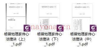 杨曾地理家传心法捷诀上中下3本Y插图