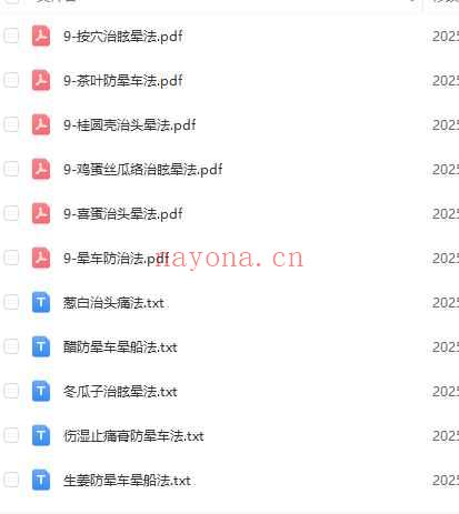 民间秘法调理眩晕，晕车船，11本PDF电子文档Y插图
