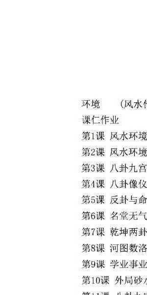 于城道 天玉秘函风水传承班《环境堪舆课程笔记》258页