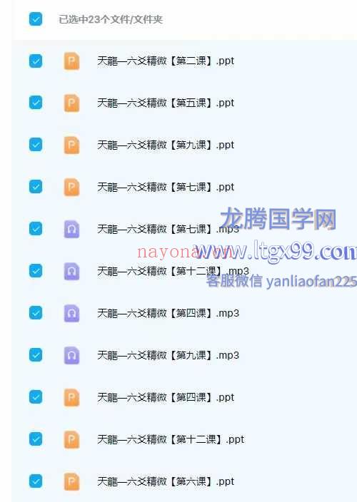 天龙六爻精微 音频+课件