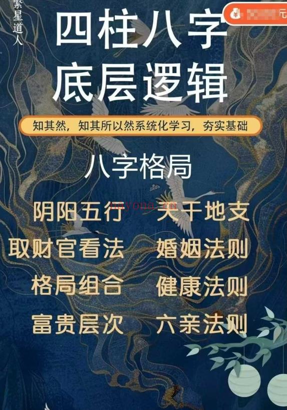 繁星道人四柱八字底层逻辑16集视频课Y插图