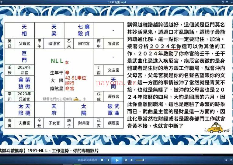 显君一枝花【紫薇斗数2000案例课】视频129集