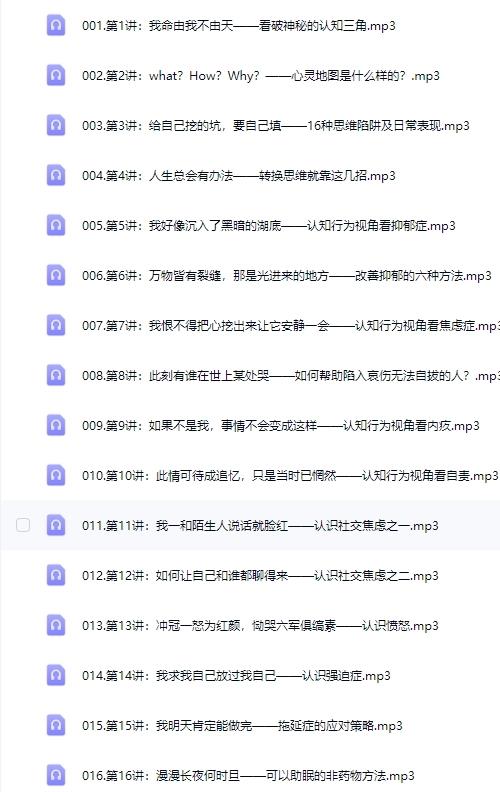 宋文哲认知改变命运 认知行为疗法在生活中的应用20讲音频