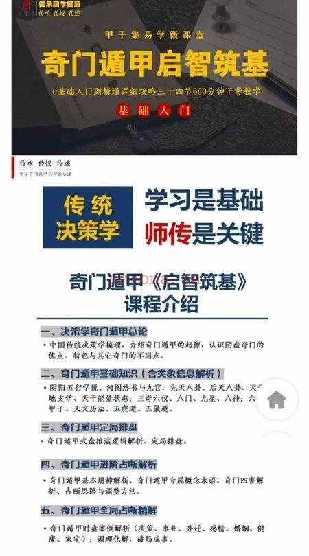 甲子集 奇遁门‬甲【启智筑基】0基础入到门‬精通 视频34集