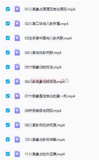 【八宫象占体系运用课程】视频课11集