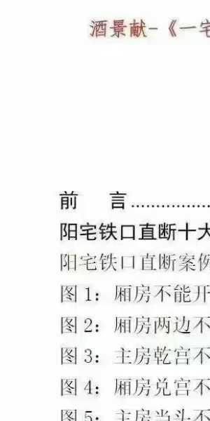 酒景献《一宅断核心、定六亲、铁口直断、图解阳宅吉凶》413页