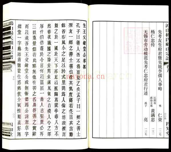 江苏无锡江阴顾山镇鸿山杨氏顾山族谱【007_鸿山杨氏顾山族谱[7]1085–2017