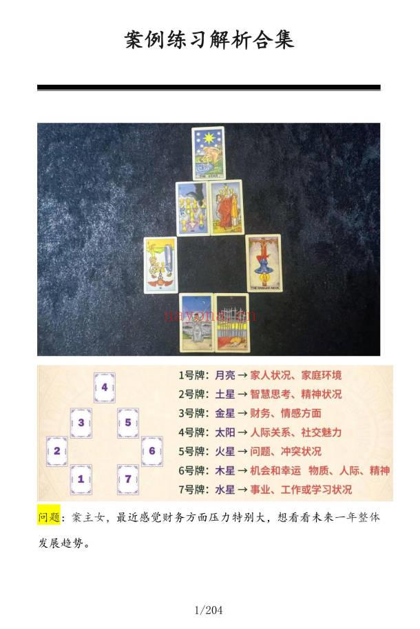 L俪夏summe《塔罗案例解析合集》204页.PDF电子版