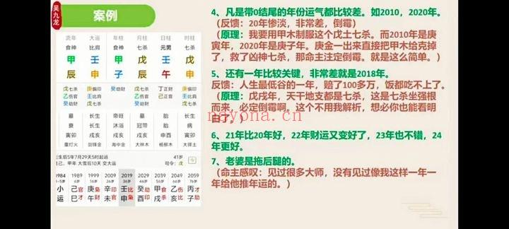 吴九龙《八字系统班》20集视频课