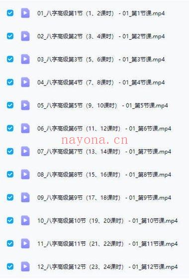 照明东方《八字高级班》视频课12集