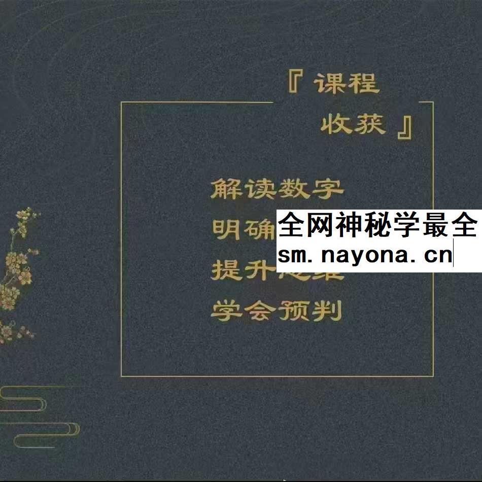 宫沐书院 数字磁场 八星核心密码40集