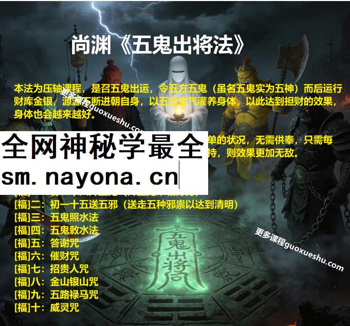 251255尚渊《五鬼出将法》1集视频插图