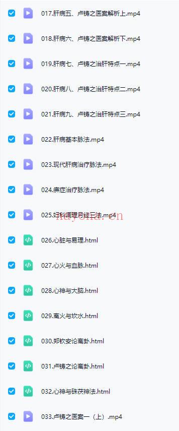 傅文录《五脏病的扶阳法脉应用》 全63讲音频课+视频课