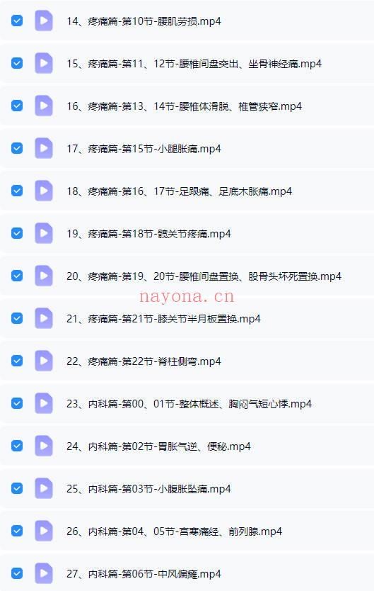 陈涛《灵枢解筋16术秘筋诀》视频课27讲