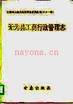 《无为县工商行政管理志》1995版_