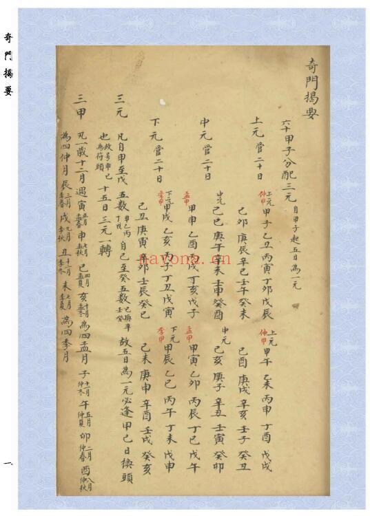《奇门揭要》86页 五术类 第1张-古籍汇典 《奇门揭要》86页 五术类 第1张