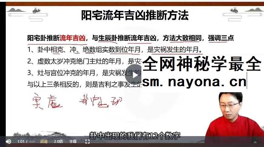 杨振炜 国数字风水学 实战基础班 学易经风水实战营