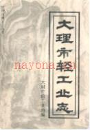 大理市轻工业志              1992年版