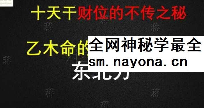 德蒋老师 十天干催财特殊布局不传秘法34页