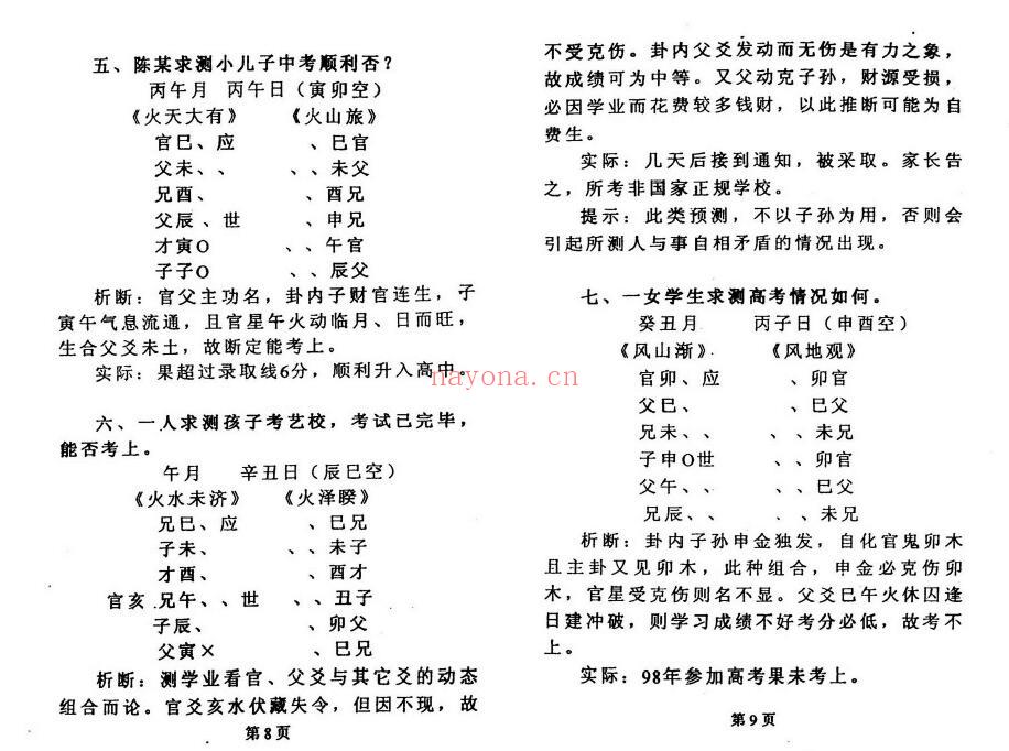 赵奎杰《六爻实战卦例精选》102页双页版 易学 第5张