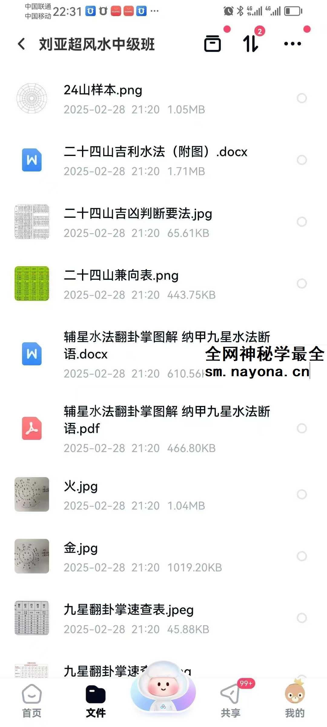 刘亚超《风水中级班》20集+资料