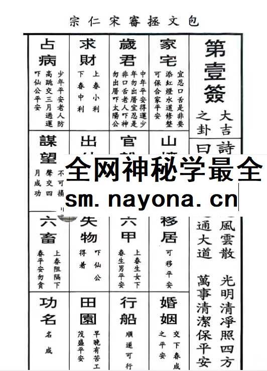 《仙公签解详解》62页