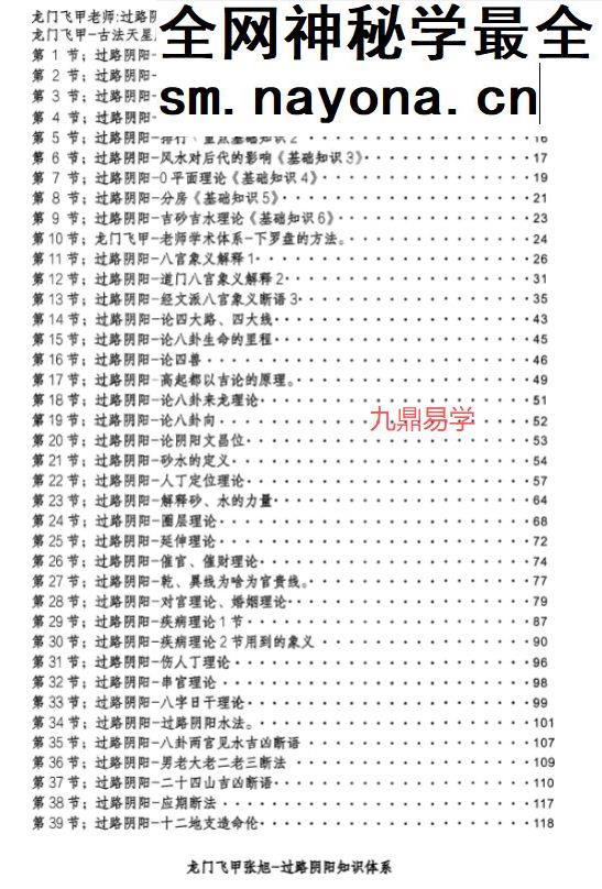 张旭龙门飞甲《过路阴阳、铁口直断、阴宅六亲关系、金锁玉关》高级版课件170页