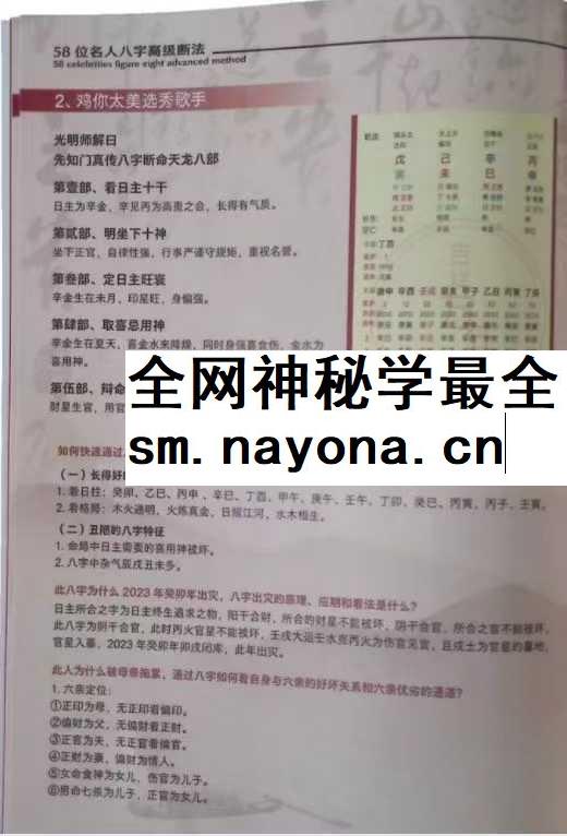 夏光明 58个名人八字高级断法