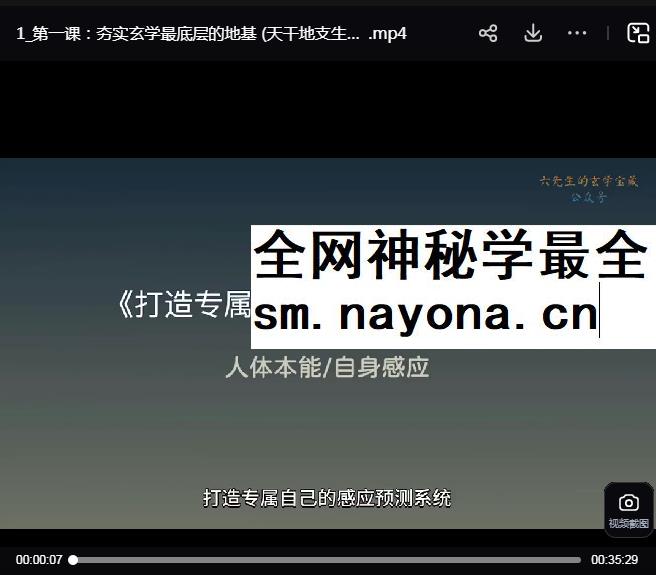 六先生的玄学宝藏《打造专属自己的感应预测系统》11集