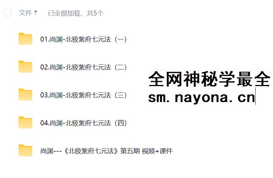 尚渊-北极紫府七元法 1-5期 合集