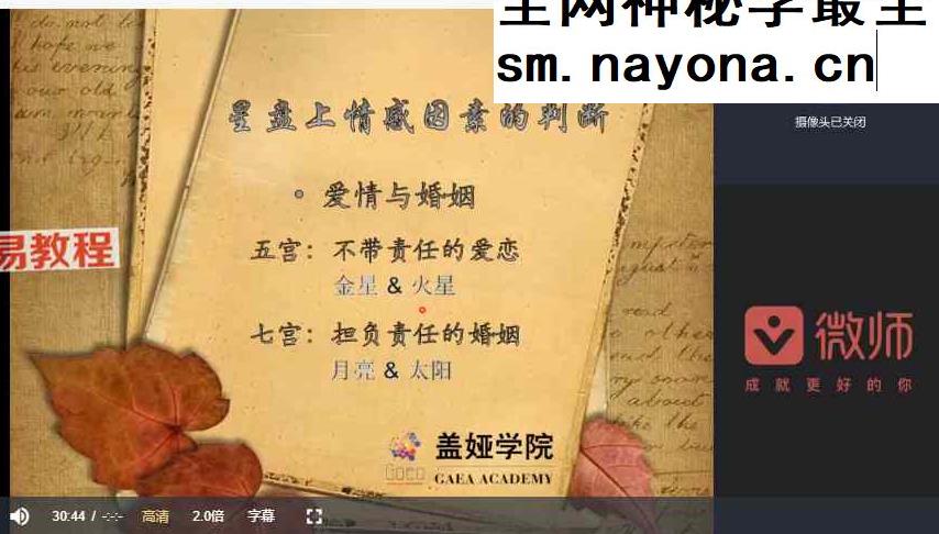 盖娅瞬老师职业占星现代占星初中高阶三套视频课程61集
