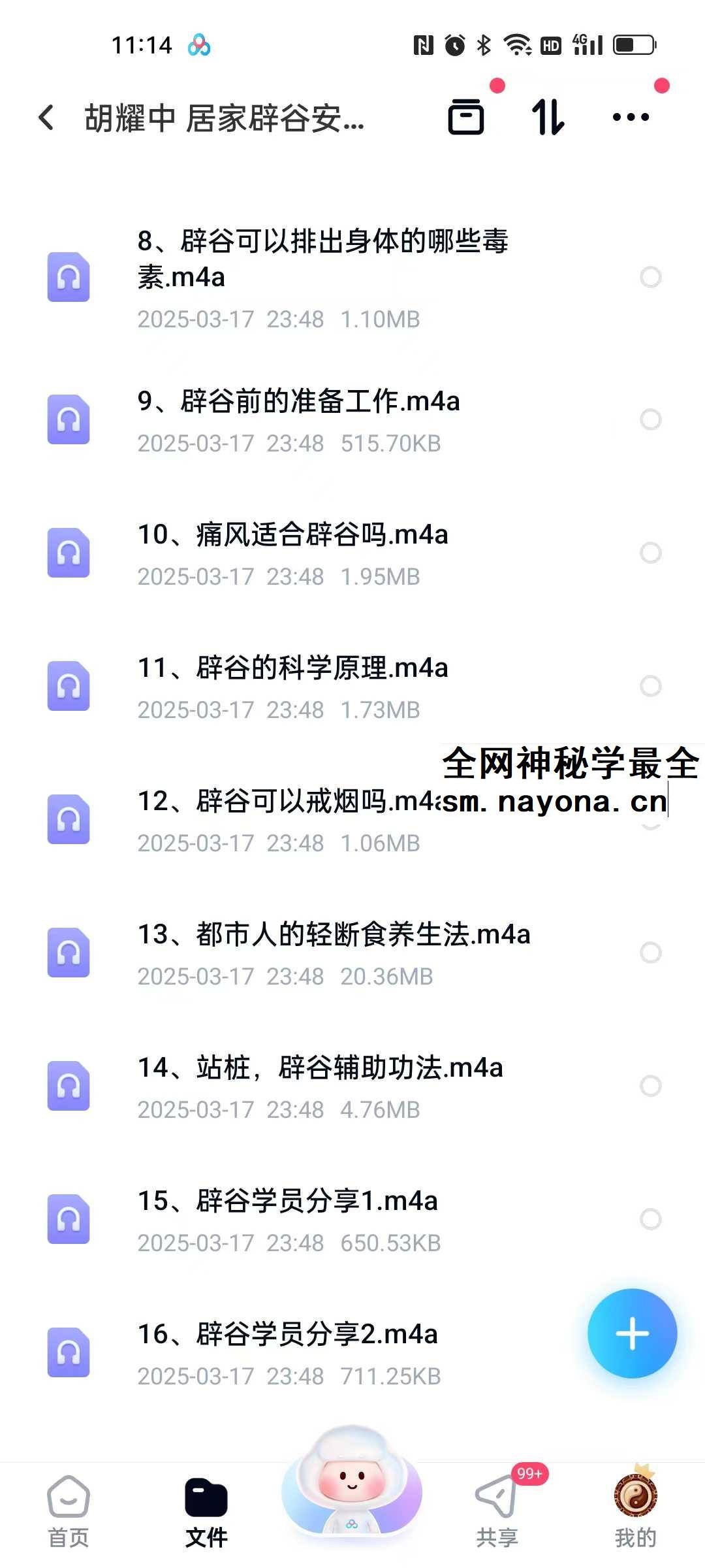 胡耀中 居家辟谷安全问答16节录音