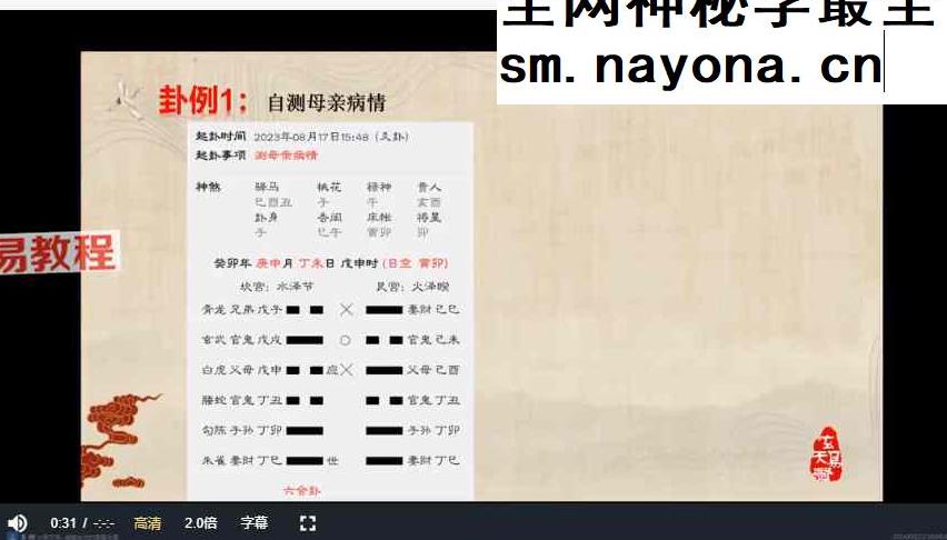 怎样用六爻预测疾病与健康视频直播课6集