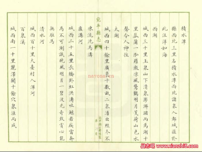 《康熙宛平县志》民国抄本