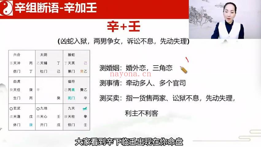 侯沣柠《奇门遁甲实战学习营》视频课44集