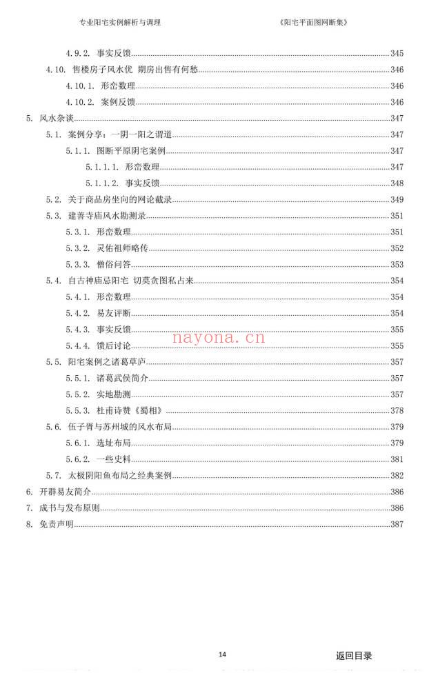 《阳宅平面图网断集》很多阳宅风水案例.380页.PDF电子版