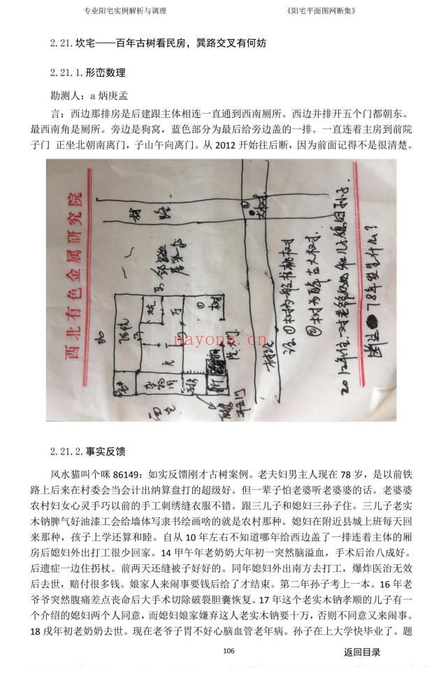 《阳宅平面图网断集》很多阳宅风水案例.380页.PDF电子版