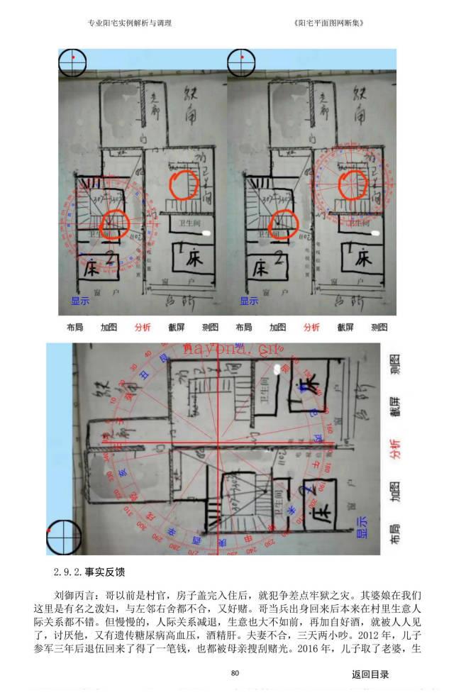 《阳宅平面图网断集》很多阳宅风水案例.380页.PDF电子版