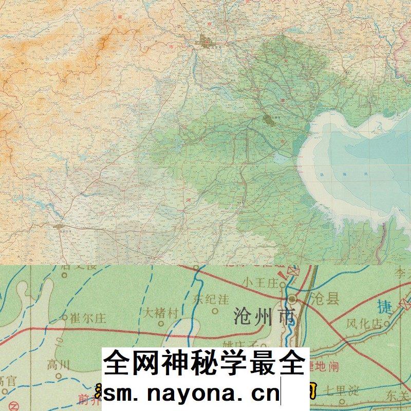 JPG海河滦河地区水系水利河北北部东部水源图高清全图（1977版）