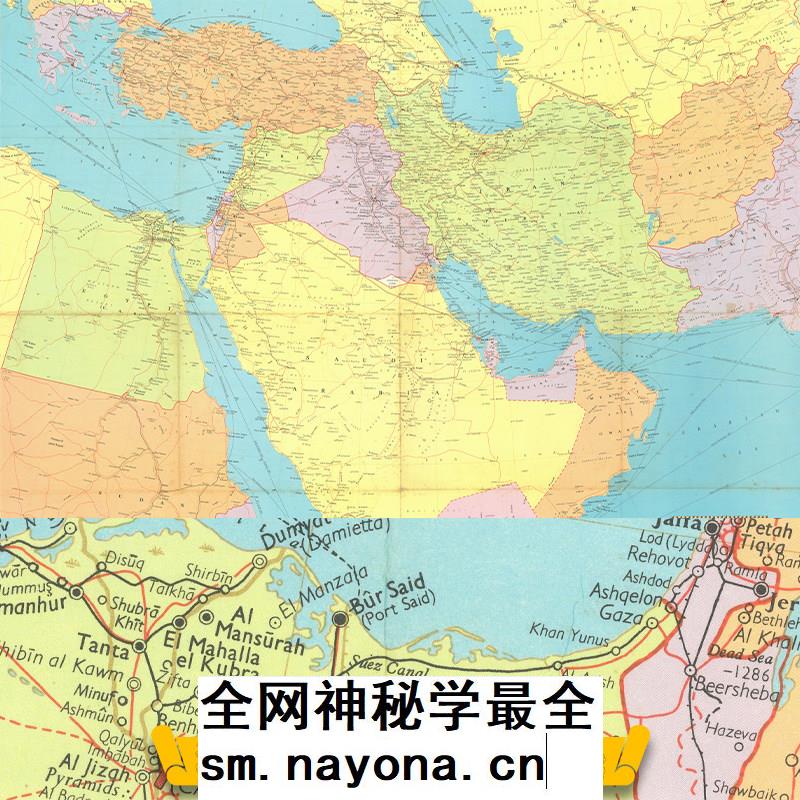 【舆图】第三次中东战争时期中东地区高清示意图电子版(1967年)