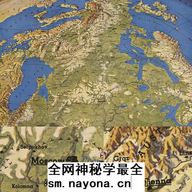 【舆图】1944年二战地缘视角从苏联俄罗斯俯瞰欧洲电子版高清全图