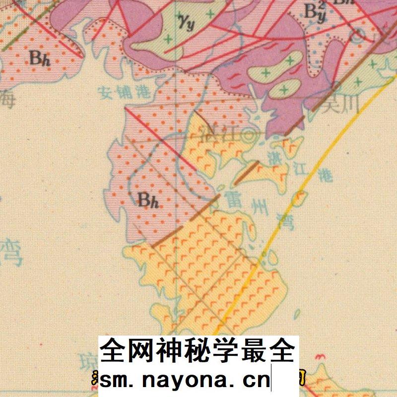 1983年中国大地地质构造图 1张高清JPG电子图片