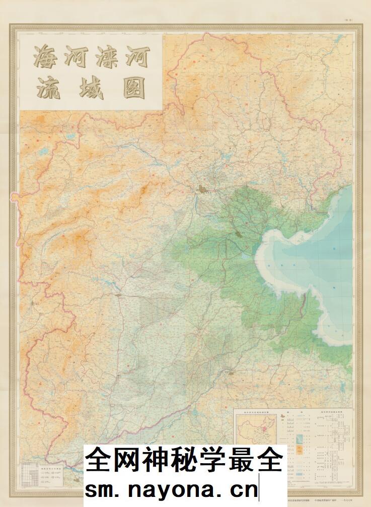 JPG海河滦河地区水系水利河北北部东部水源图高清全图（1977版）