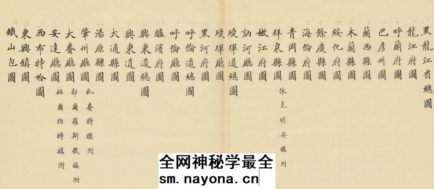 【舆图】稀见清末黑龙江省各府道厅州县详细示意图29张(宣统)
