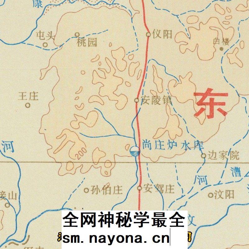 JPG海河滦河地区水系水利河北北部东部水源图高清全图（1977版）
